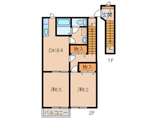 紀三井寺駅 徒歩17分 2階の物件間取画像